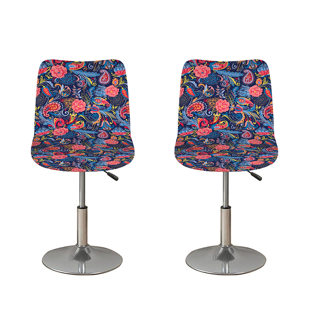 Boho Paisley Pattern Print Bar Stool Covers