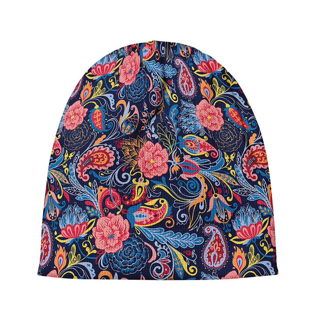Boho Paisley Pattern Print Beanie