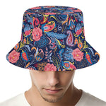 Boho Paisley Pattern Print Bucket Hat