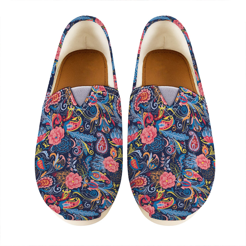 Boho Paisley Pattern Print Casual Shoes