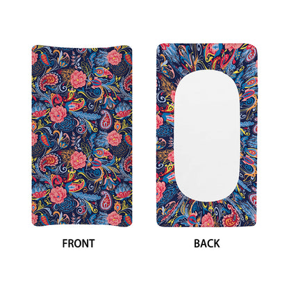 Boho Paisley Pattern Print Changing Pad Cover