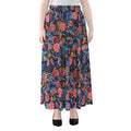 Boho Paisley Pattern Print Chiffon Maxi Skirt