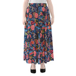 Boho Paisley Pattern Print Chiffon Maxi Skirt