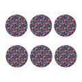Boho Paisley Pattern Print Coaster Set