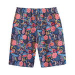 Boho Paisley Pattern Print Cotton Shorts
