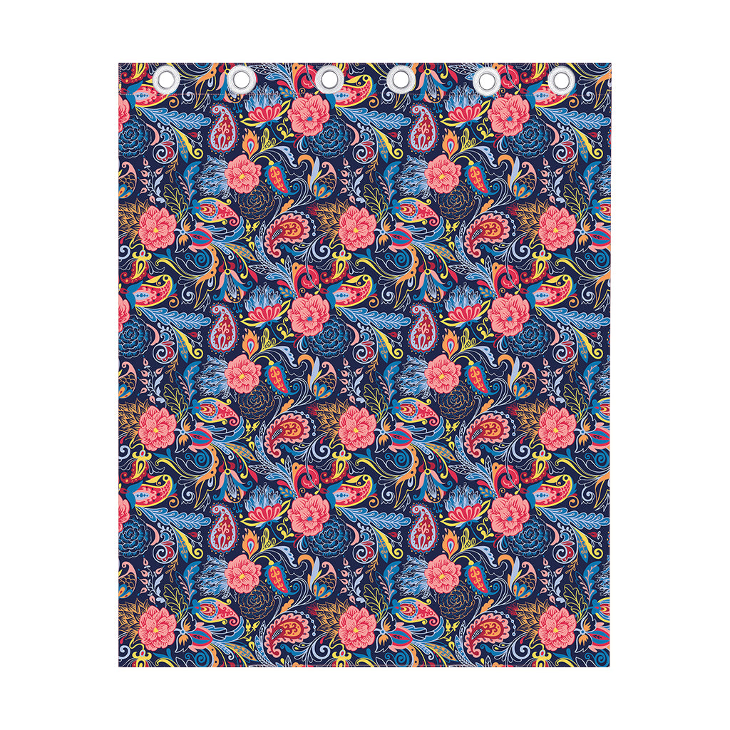 Boho Paisley Pattern Print Curtain