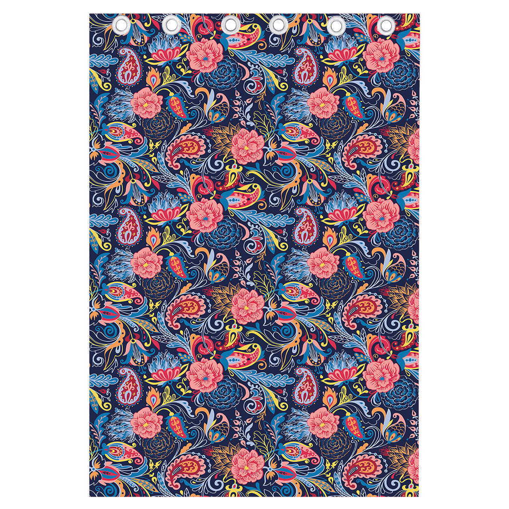 Boho Paisley Pattern Print Curtain
