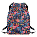 Boho Paisley Pattern Print Drawstring Backpack