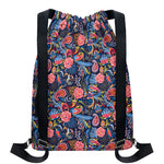 Boho Paisley Pattern Print Drawstring Backpack