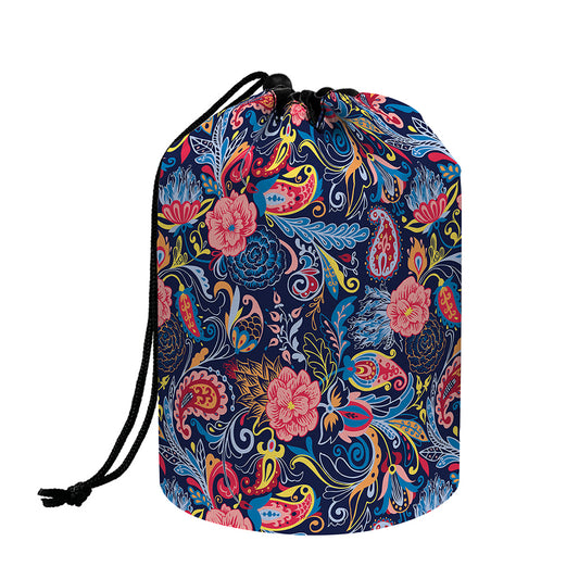 Boho Paisley Pattern Print Drawstring Makeup Bag