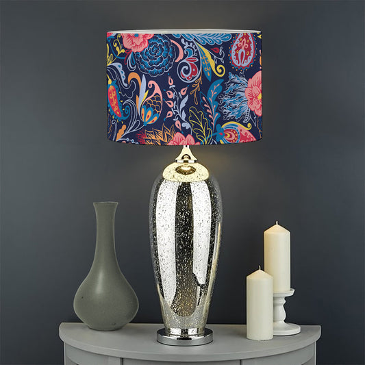 Boho Paisley Pattern Print Drum Lamp Shade
