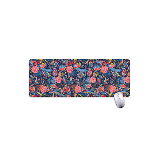 Boho Paisley Pattern Print Extended Mouse Pad