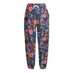Boho Paisley Pattern Print Fleece Lined Knit Pants