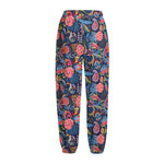 Boho Paisley Pattern Print Fleece Lined Knit Pants
