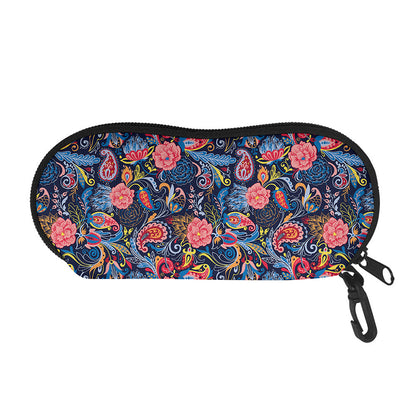 Boho Paisley Pattern Print Glasses Case