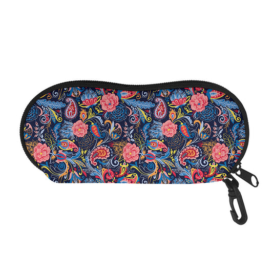 Boho Paisley Pattern Print Glasses Case