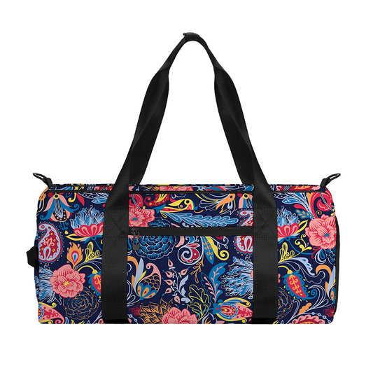 Boho Paisley Pattern Print Gym Bag