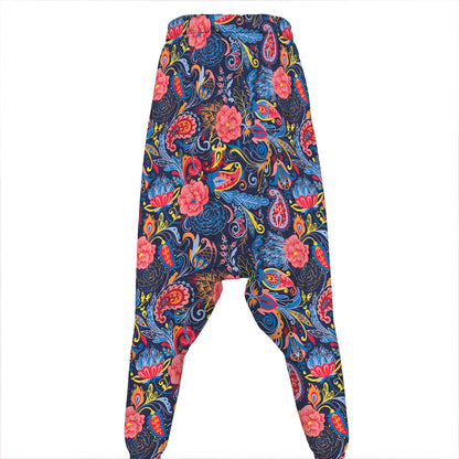Boho Paisley Pattern Print Hammer Pants