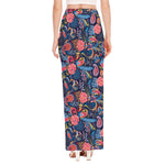 Boho Paisley Pattern Print High Slit Maxi Skirt