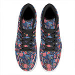 Boho Paisley Pattern Print High Top Leather Sneakers