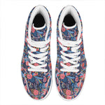 Boho Paisley Pattern Print High Top Leather Sneakers