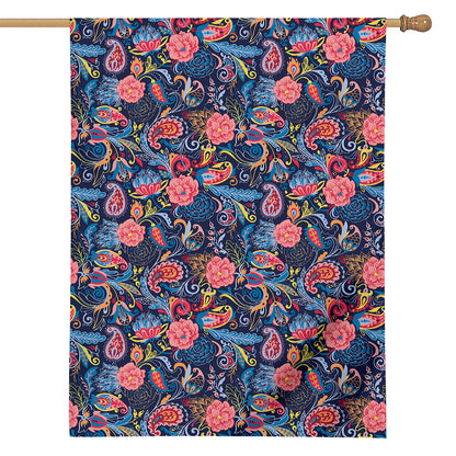Boho Paisley Pattern Print House Flag