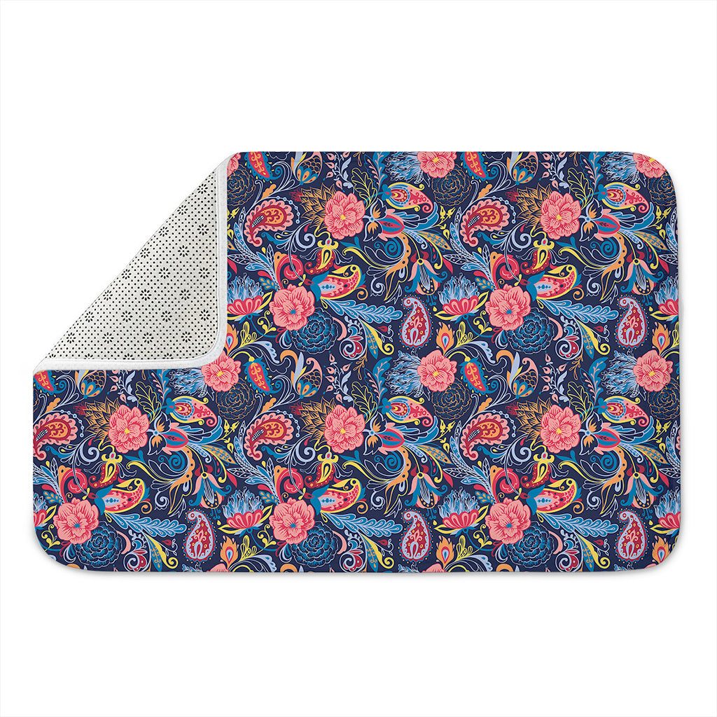 Boho Paisley Pattern Print Indoor Door Mat