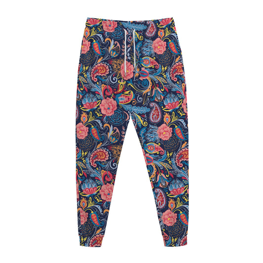 Boho Paisley Pattern Print Jogger Pants