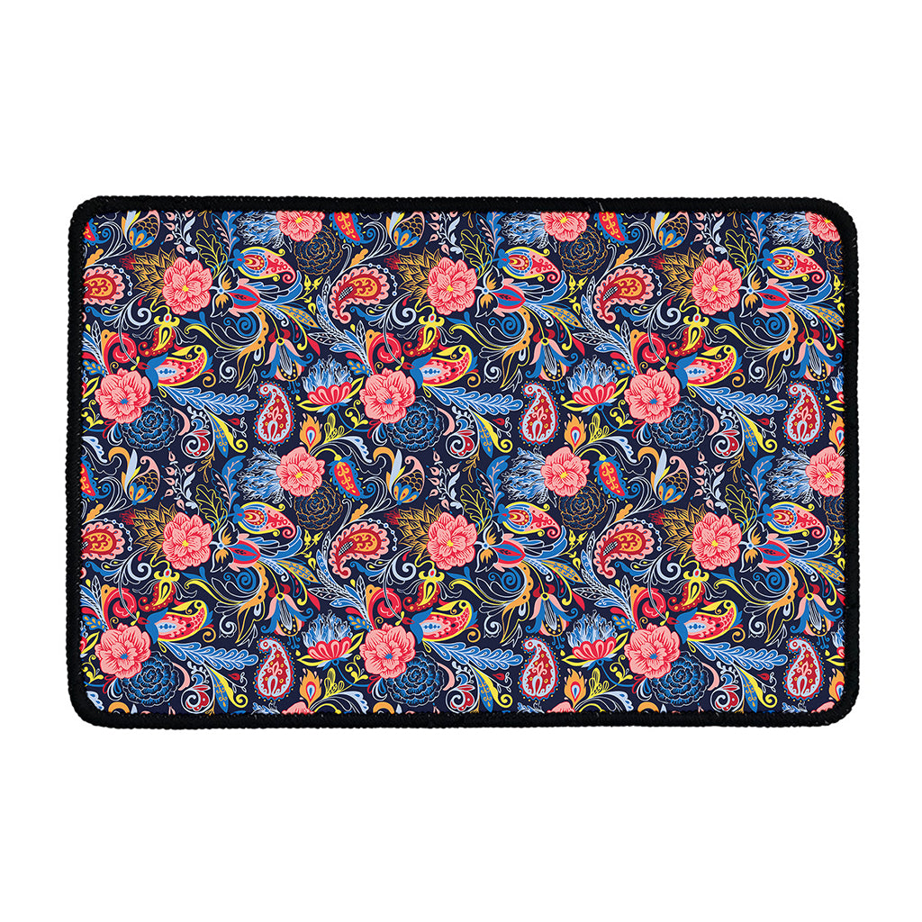 Boho Paisley Pattern Print Kitchen Mat