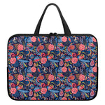 Boho Paisley Pattern Print Laptop Sleeve With Handle