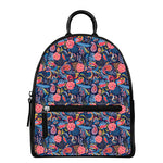 Boho Paisley Pattern Print Leather Backpack