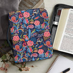 Boho Paisley Pattern Print Leather Bible Cover