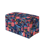 Boho Paisley Pattern Print Leather Tissue Box Cover