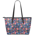 Boho Paisley Pattern Print Leather Tote Bag With Zipper