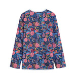 Boho Paisley Pattern Print Long Sleeve Short Coat