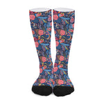 Boho Paisley Pattern Print Long Socks