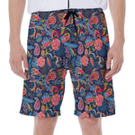 Boho Paisley Pattern Print Men's Beach Shorts
