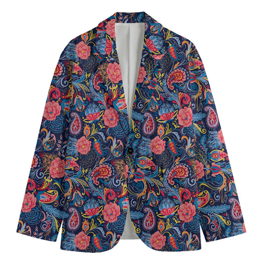 Boho Paisley Pattern Print Men's Blazer