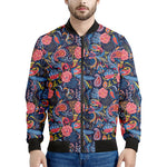 Boho Paisley Pattern Print Men's Bomber Jacket