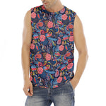 Boho Paisley Pattern Print Men's Fitness Tank Top