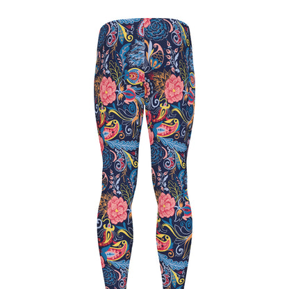 Boho Paisley Pattern Print Men's leggings
