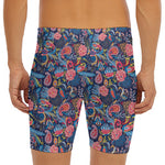 Boho Paisley Pattern Print Men's Long Boxer Briefs