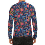 Boho Paisley Pattern Print Men's Long Sleeve Rash Guard
