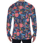 Boho Paisley Pattern Print Men's Long Sleeve T-Shirt