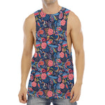 Boho Paisley Pattern Print Men's Muscle Tank Top