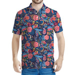 Boho Paisley Pattern Print Men's Polo Shirt