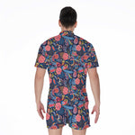 Boho Paisley Pattern Print Men's Rompers