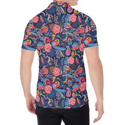 Boho Paisley Pattern Print Men's Shirt