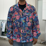 Boho Paisley Pattern Print Men's Shirt Jacket