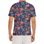 Boho Paisley Pattern Print Men's Short Sleeve Rash Guard